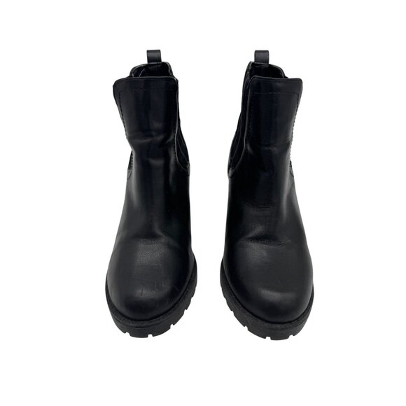 Zigi Soho Womens Heeled Y2K Ankle Boots Black Plaid Elastic Panel Pull On 7.5 - Picture 1 of 10